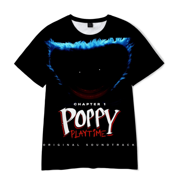 Poppy Playtime Print T-skjorte Barn oy Girl Fashion Tee Tops - Perfet B 5-6 Years