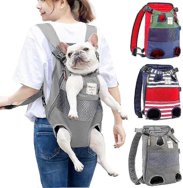 Koiran reppu säädettävällä kantolaukulla Max 12kg-Perfet Red-blue