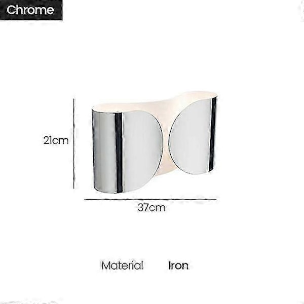 Flos Foglio LED Væglampe Moderne Sconce Væglampe Indendørs Indretning til Soveværelse Seng Sort Guld Hvid Metal Væglampe - Perfekt Chrome cool white