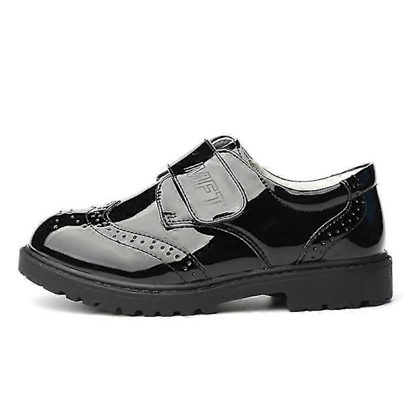 Pojkar Stängda Tå Oxfords Formella Dagliga Klänningskor Låga Loafers-Perfet Magic Tape Black EU 41