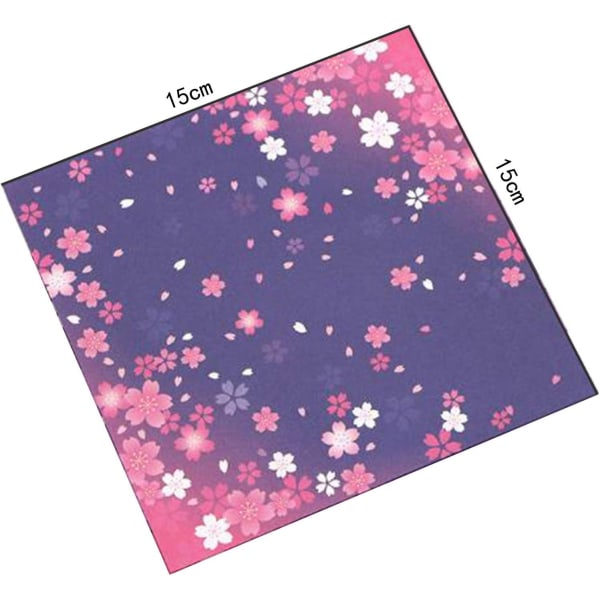 120 arkkia vaaleanpunaista kaunista origami-paperia, neliömäinen kuvio 15 * 15 cm