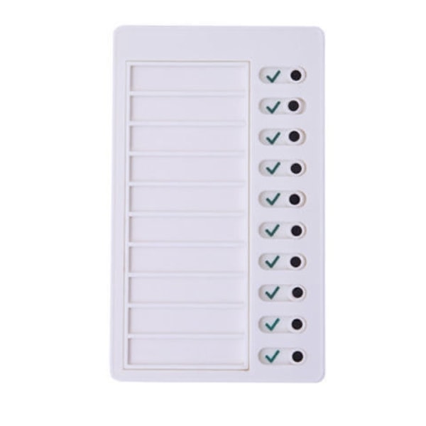 Portable Memo Plast Sheet RV Sjekkliste - Perfet white