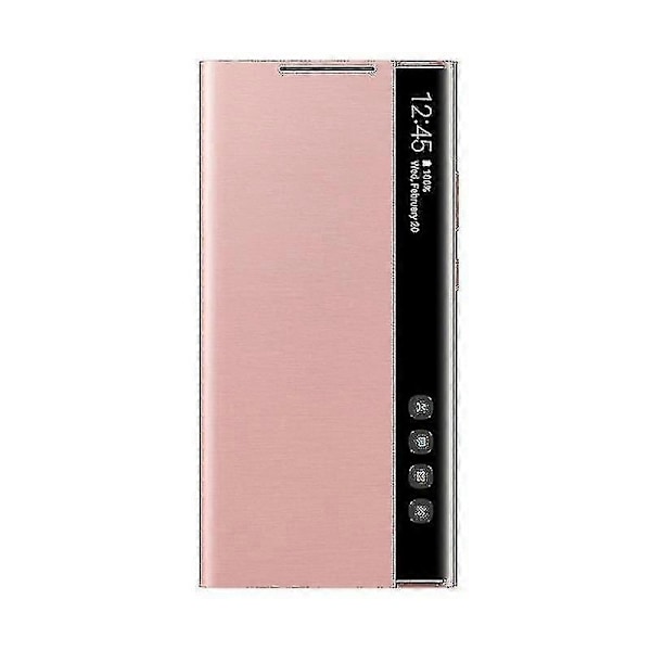 Kompatibel med Samsung Mirror Smart View Flip-fritt Svarskydd Kompatibel med Galaxy Note 20 / Note20 Ultra 5g Telefon-Perfet Rose gold-No chip compatible Note 20