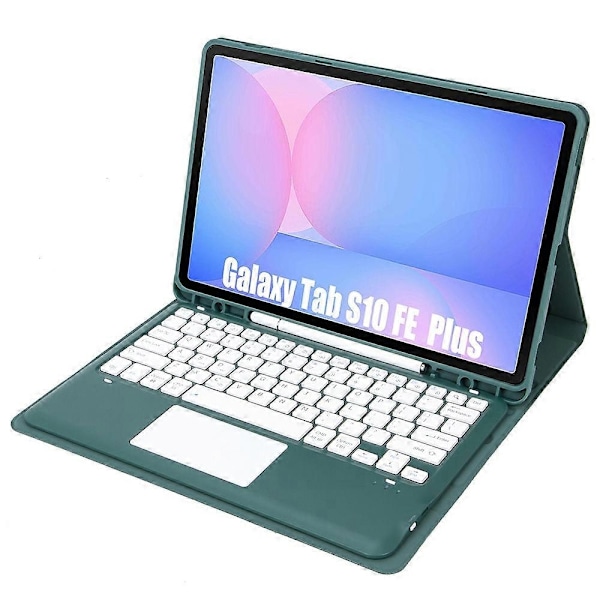 Bluetooth-tangentbord kompatibla med Galaxy Tab S10 FE+-Perfet Dark Green