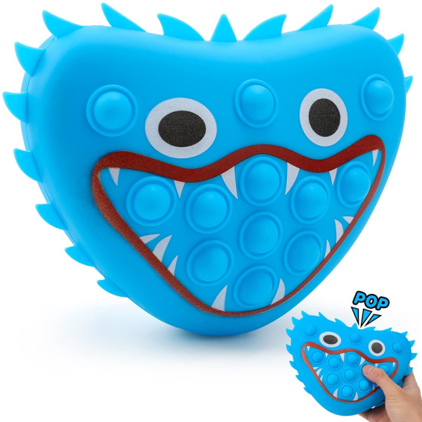 Poppy Playtime Huggy Wuggy Pop It Push Bubble Fidget Legetøj - Perfet Blue