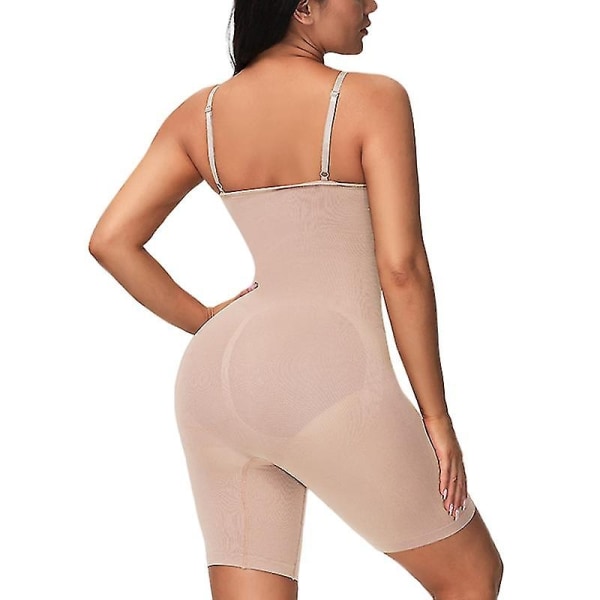 Body Shaper för kvinnor Magkontroll Slimming Sömlös Shapewear Jumpsuit - Perfet Apricot L