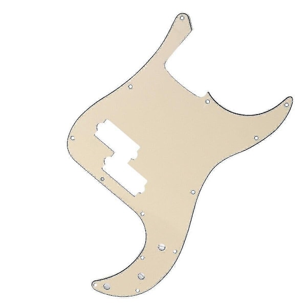 3 Lag Standard Pb P Bas Pickguard Ridseplade 13 Huller Pickguard Bas Dele Udskiftning (beige)-Perfekt Beige
