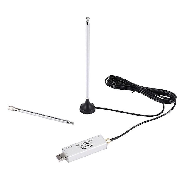 RTL SDR Mottagare V3 RTL2832U 0.1MHz-1.7GHz TCXO SMA Mottagare med Antenn-Perfekt