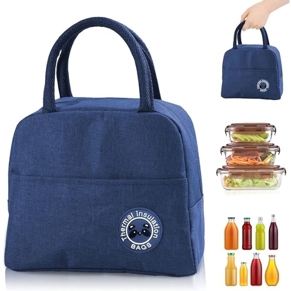 Lunch Bag Picnic Bag Thermal Liten Lunch Bag Thermal navy blue