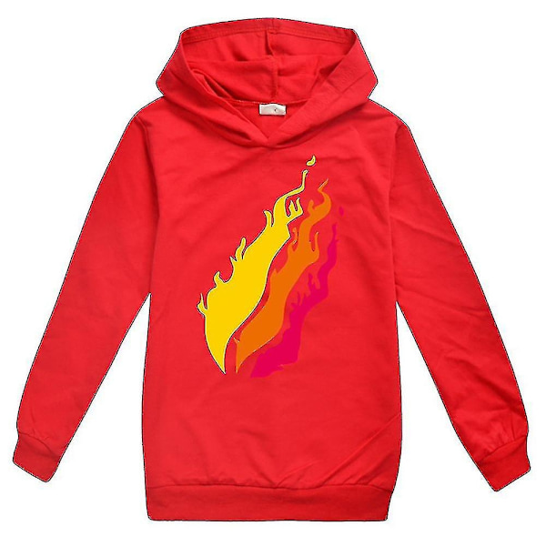 Barn Pojkar Prestonplayz Långärmad Huvtröja Pullover Sweatshirt Toppar-Perfekt Red 7-8 Years