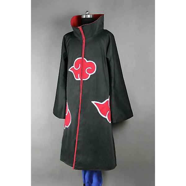 Naruto Akatsuki Tobi Uchiha Obito Robe Kappa Mantel + Hartsmask Cosplay Kostym - Perfekt L