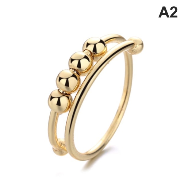 Single Coil Spiral Ring Beads Anti Stress Ring legetøj til piger - Perfet Gold