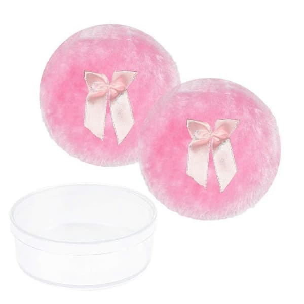 2 Pakke 4.12'' Stor Fluffy Pudderkost Myk Pudderkost Rosa Ansiktskost-Perfekt