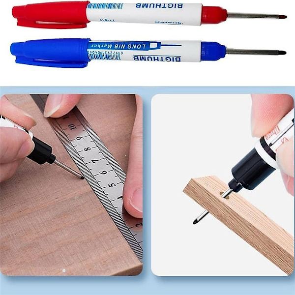 8 st Vattentäta Djupnådlar, Långnäsa Markeringspenna med 2 mm Filtpenna, 30 mm Räckvidd Permanenta Markeringspennor - Perfekt