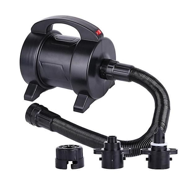 Bærbar 1600W Elektrisk Luftmadrasspumpe Rask Oppblåsing Elektrisk Luftpumpe Oppblåser/Avblåser med 2 Dyser for Luftmadrass Flåte Båt - Perfekt EU Plug