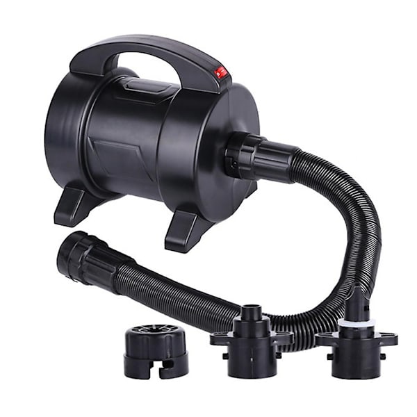 Bärbar 1600W Elektrisk Pump Luftmadrasspump Snabb Uppblåsning Elektrisk Luftpump Uppblåsare Avblåsare med 2 Munstycken för Luftmadrass Flotte Båt-Perfet EU Plug