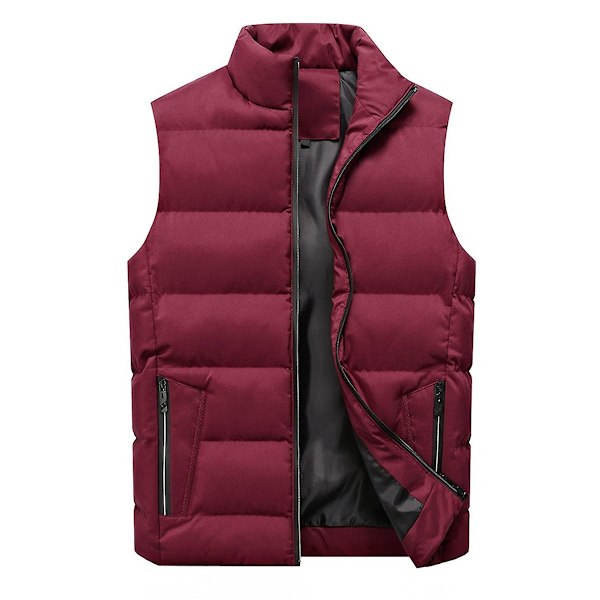 YOUTHUP Mænds Veste Casual Udendørs Quiltet Vinter Ærmeløs Bodywarmer-Perfet Red 3XL