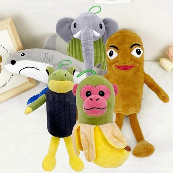 Tralalero Tralala Haj Leksak Plysch Tun Tung Tung Sahur Leksak Docka Brainrot Djur-Perfet Banana Gorilla
