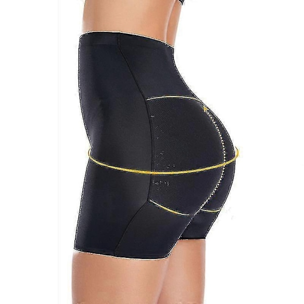 Mimigo Butt Lifter Truser Seamless Polstrede Undertøy Kvinner Butt Pads Høy Midje Magekontroll Shapewear-Perfet BLACK L