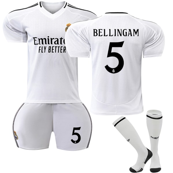 Real Madrid Hjemmetrøje 2024-2025 Nr. 5 Bellingham-Perfet adult S