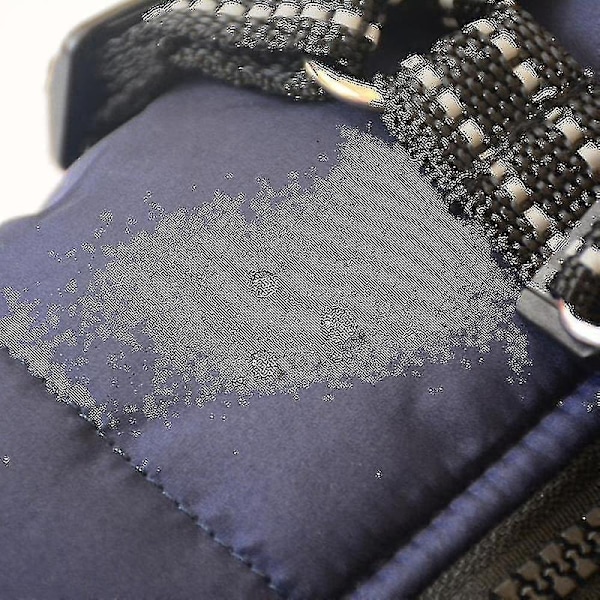 Vinterkomfort-vest i bomuld til hunde - polstret, varm, vandtæt jakke med seler Purplish Blue 2XL