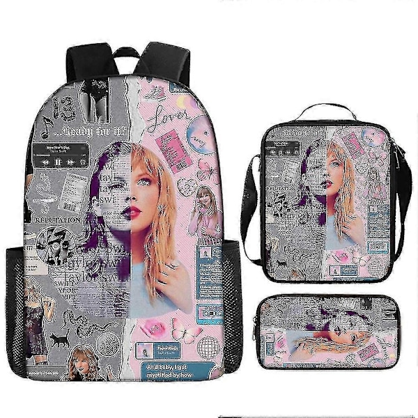 Taylor Swift Skolesett med tre deler for studenter (ryggsekk + matpose + pennal) - Perfekt Product 12