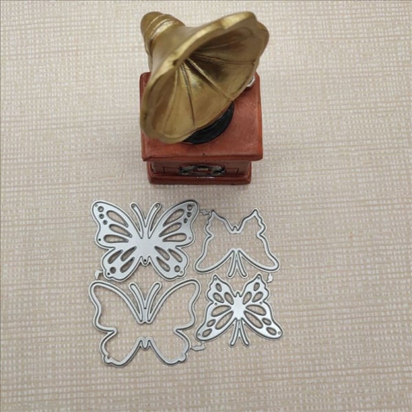 4 STK Butterfly Metal Things Dies DIY-kort Sjablonger Form - Perfet