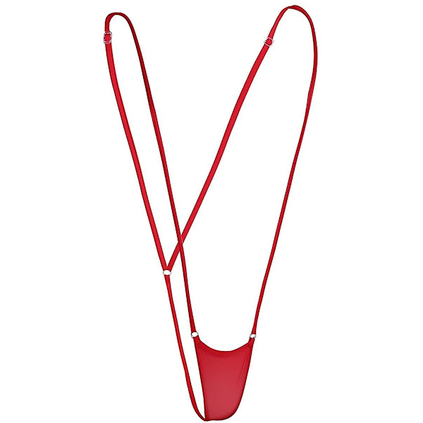 Kaise 2 stk. Kvinders Sexy Enkeltdel Sling Shot G-streng Ekstrem Mikro Mini Monokini Badetøj Underbukser Party Kostume Gave-Perfekt Red