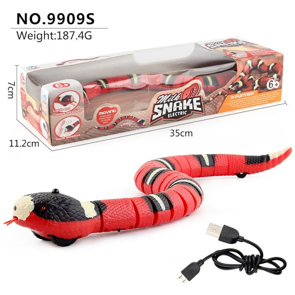 Katte Snake Legetøj-Smart Snake-Elektrisk Snake Legetøj, Intelligent Sensing Snake Cat Legetøj, Interaktivt Cat Snake Legetøj - Perfet