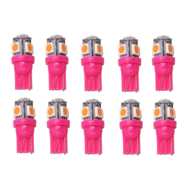 T10 w5w Pink / Rosa Led med 5st 5050SMD chip 12v DC 10-pack - Perfet