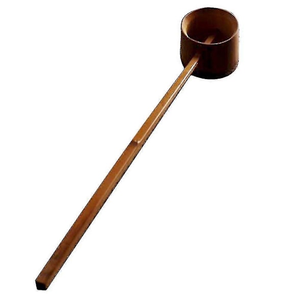 Japansk teceremoni Långt skaft Sked Bambu Vattenhämtare Bambu Vatten Kalebass Skopa Dipper-Perfet N403