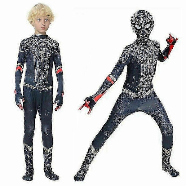 Deadpool Superhelt Spiderman Kostume Børn - Perfekt Spiderman No way home 130-140cm