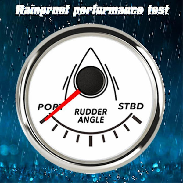 52mm Marin Rorposition Indicator Vandtæt Rød Baggrundsbelysning med 0-190 Ohm Ror-Parringssensor 12v/24vd til Marin Yacht-Perfet sensor