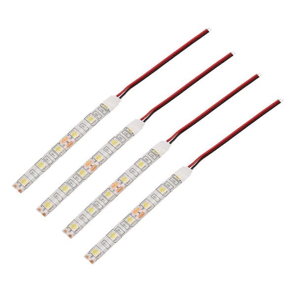 10 stk. 10 cm vanntette hvite 5050 LED-stripelys DC 12V campingvogn båt bil - Perfekt
