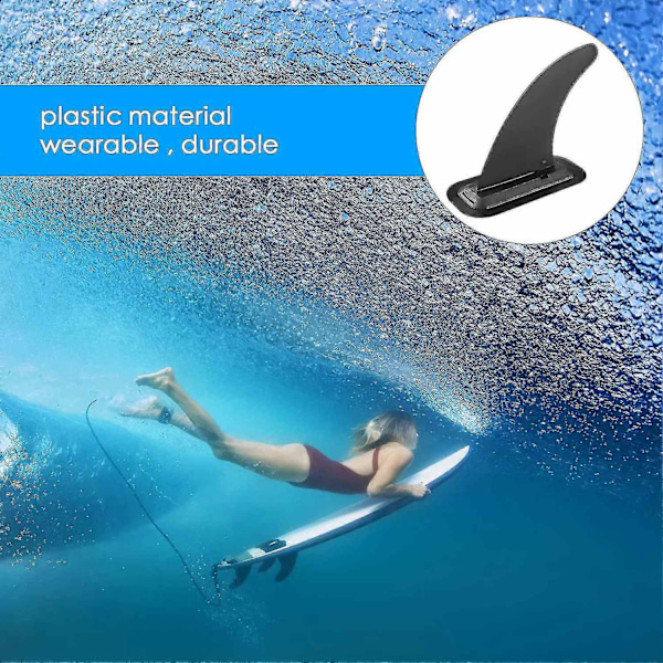8\" Avtagbar Universal Surfbräda Sup-Fena med Fenbas, Avtagbar Centerfena Stand Up Paddle Board - Perfet