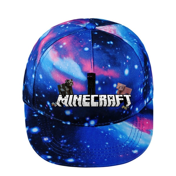 Perfekt Minecraft Star Hat Enkel mode tecknad män och kvinnor Star Blue ~ 3 - Perfet