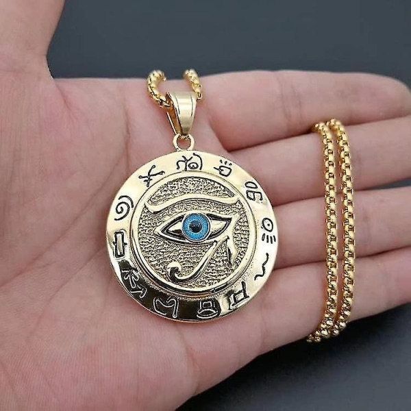 Eye Of Horus Halsband Amuletthalsband för män Egyptisk Lucky Protection Hängsmycke Present - Perfet