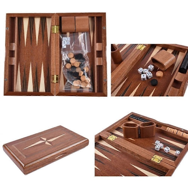 Puinen Backgammon-pelisetti Taittuvalla Suunnittelulla - Perfet