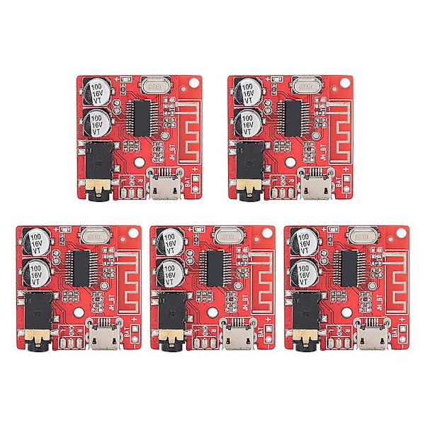 5 stk. DIY Bluetooth 5.0 mottakerkort tapsfritt dekoderkort trådløs stereomusikkmodul, høyttaler A-Perfet 0 0