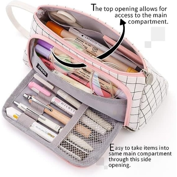Suuren kapasiteetin case Paperilaukku Koulutoimiston organizer - Perfet gray