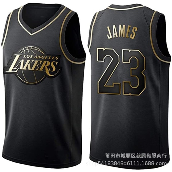 NBA Lakers LeBron James Brodert Basketball Jersey S - Perfet