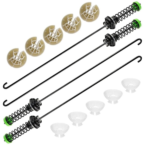 W11130362 4 stk. Vaskemaskineophængsstangssæt, til vaskemaskiner - passer til 11022352510, WTW5000DW2, MVWC565FW - Perfekt