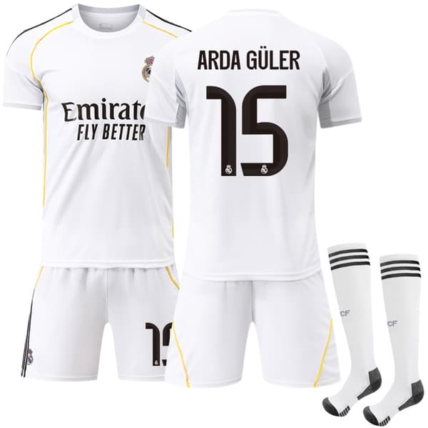 Real Madrid 2025-2026 Hemmatröja (Barn/Vuxna) Nr 15 Arda Güler 22