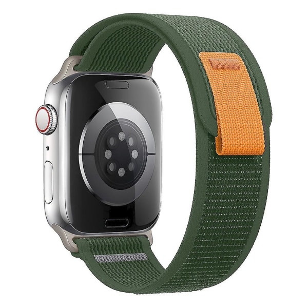 Egnet for Trail Loop Strap for Apple Watch Band Ultra 8 7 6 5 3 Klokke 49mm 45mm 40mm 44mm 41mm 42mm 38mm Nylon Correa armbånd Iwatch Series Watch Army Green 42mm 44mm 45mm 49mm