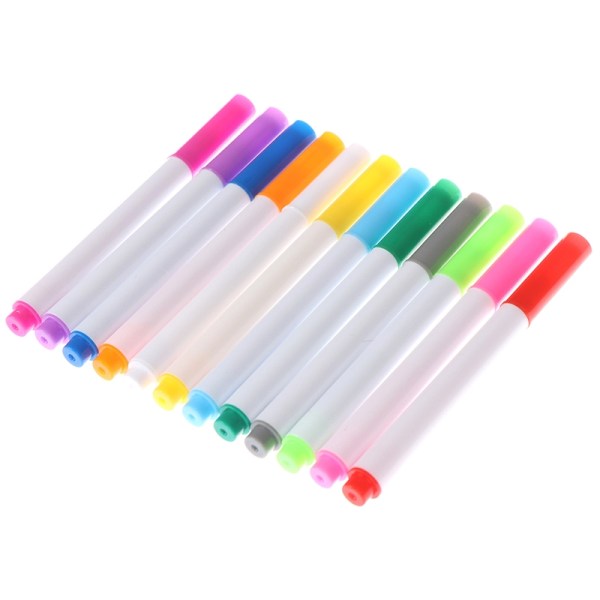 12 stk/ sæt Liquid Chalk Pen Marker til tavle Blackb - Perfet 12Color one size