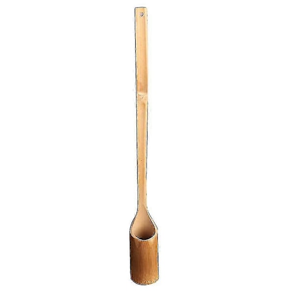 Japansk teceremoni Långt skaft Sked Bambu Vattenhämtare Bambu Vatten Kalebass Skopa Dipper-Perfet N406