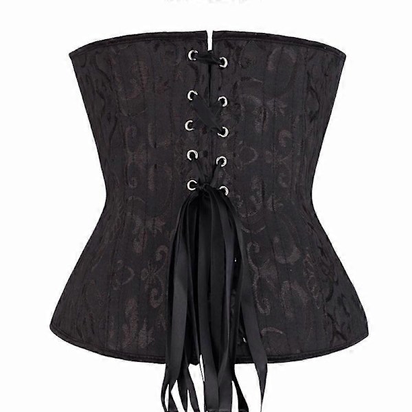 Goottilainen 26 Teräsluinen Korsetti Naisille Seksikäs Alavyötärökorsetti Vyötärön Muotoilija Korsetti Muotoilija Pluskoko Corpete Corselet Musta Valkoinen-Perfet Black S