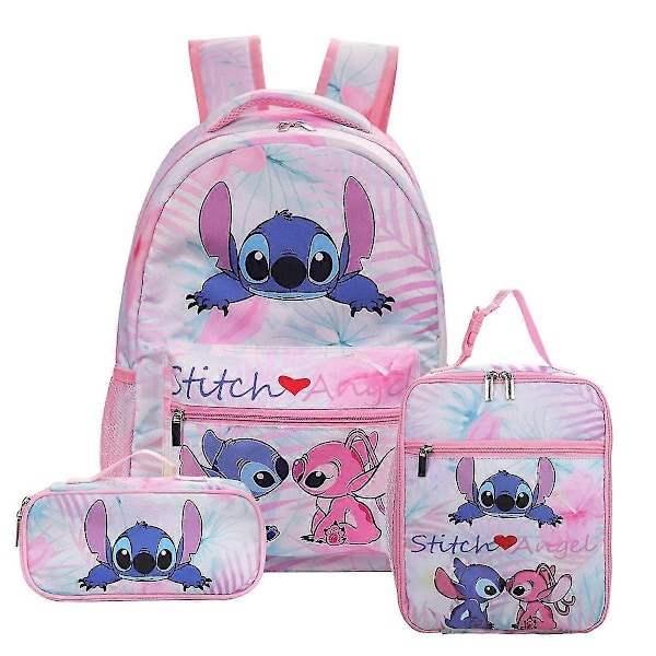 Stitch ryggsekk tredelt sett for grunnskole- og ungdomsskoleelever (ryggsekk + matpakke + pennal) - perfekt Product 7