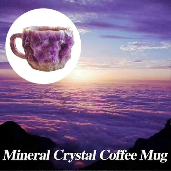 Mineralkrystal Kaffeekrus, Flerfarvet Mineralkrystal Kaffeekrus - Perfekt purple