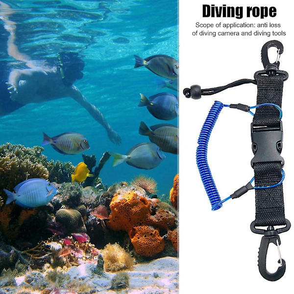 Dykning tabt reb Dybhavsdykning Cover Anti Loss Rope Indstøbt stålwire i dykkerreb - Perfet